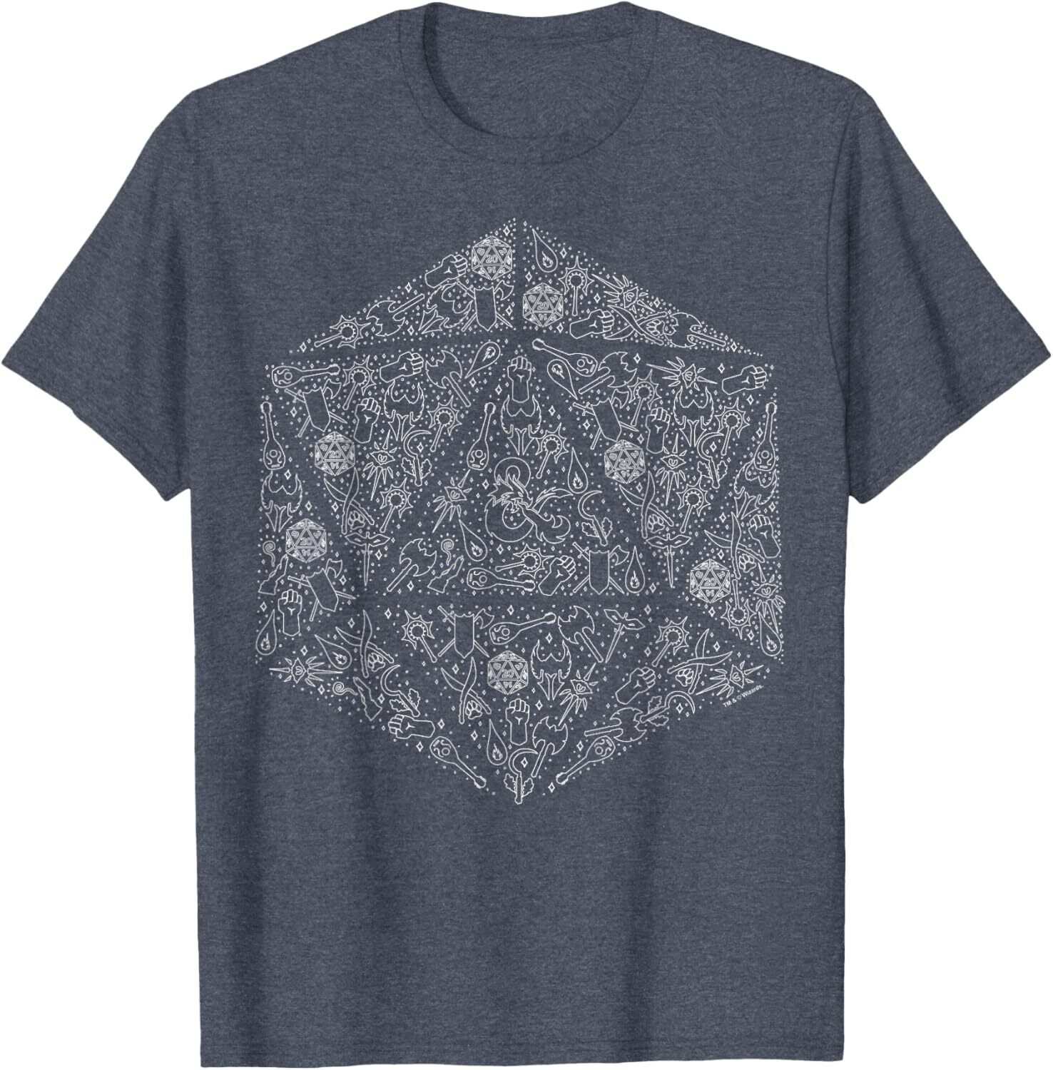 T shirt for Mens Celestial D20 Graphic Tee Casual Tops Clothes Short sleeve