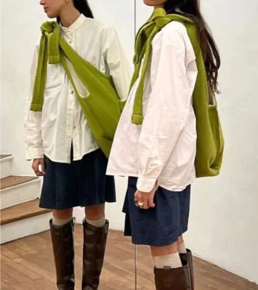 High-Capacity Fashion Casual Grunge Crossbody Bag Vintage Simple Y2k Aesthetic Handbags Korean Women All Match Ins Shoulder Bags