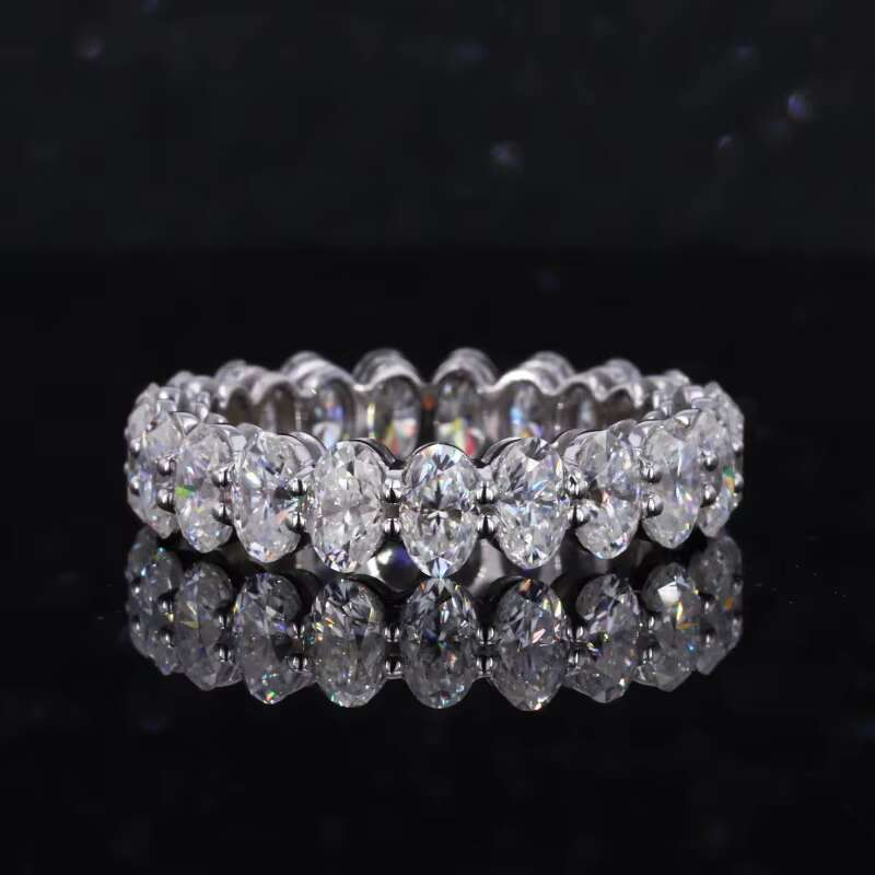 Starsgem Custom Made Jewelry Oval Brilliant Cut 3x5mm Moissanite Engagement Wedding Band Ring
