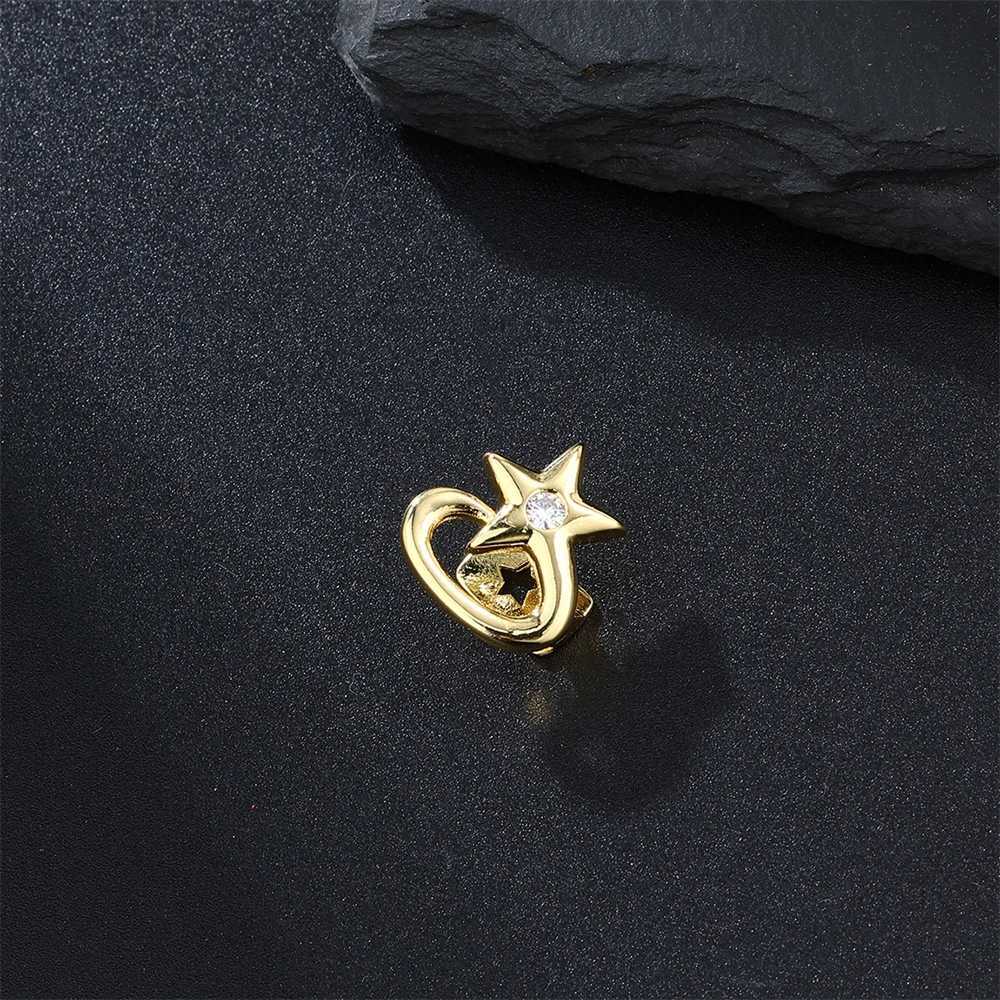 2024 Fashion Single Star Teeth Grillz Hip Hop Copper Ice Cube Zircon Hollow Teeth Grillz Womens Body Jewelry W250412