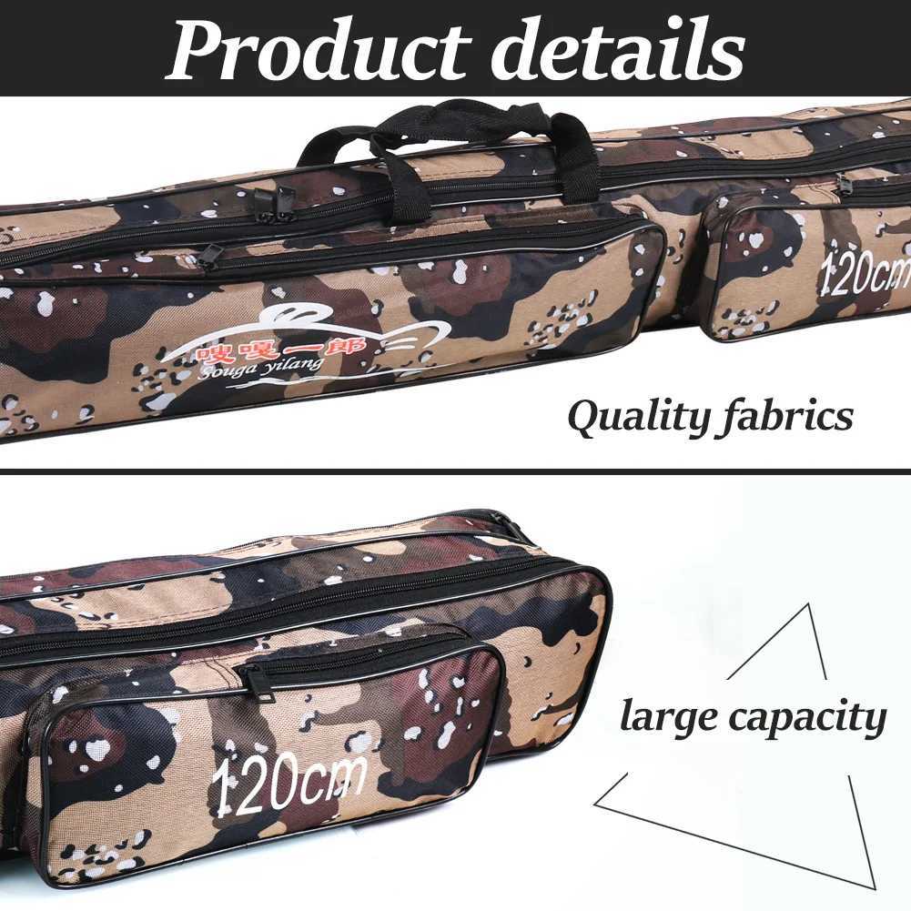 Sougayilang Fishing Rod Bag 80cm 120cm Portable Nylon Fishing Tackle Bags Large Capacity fishing Accessories Bag Z250411