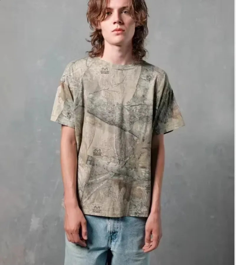 2025 hip-hop Y2K style camouflage printing T-shirt same style for men and women suitable for summer casual street wear 250411