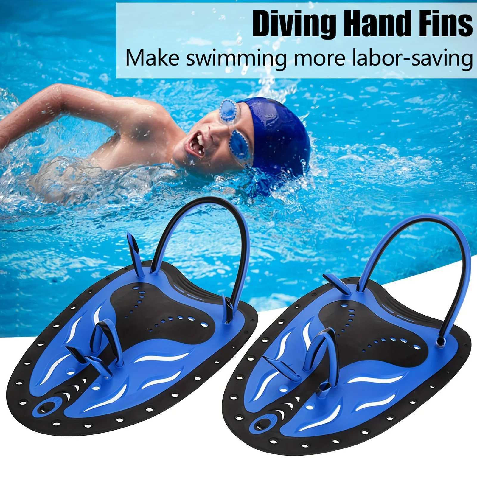 1 pair of swimming paddles professional swimming net golf used for water sports trainingY250412
