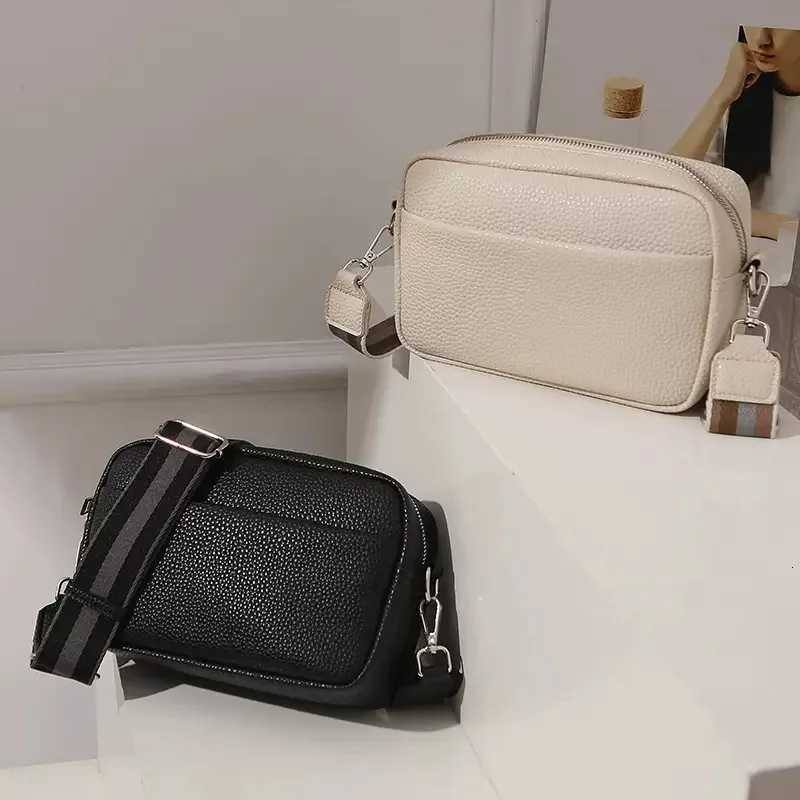 Vento Marea Small Cross Body Bag For Women 2023 New Summer White Sling Purse Soft Pu Leather Wide Shoulder Strap Side Bag CasualT2511112