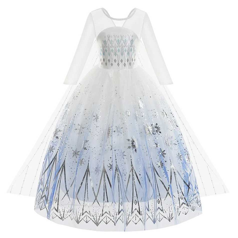 Disney Printing Frozen Costumes for Girls cosplay Elsa princess costume Changbai dress Halloween carnival costume Fire Elf OlafXJ250411