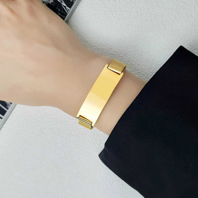 Vnox 10/16mm Adjustable Bracelets for Men Women Mesh Band Stainless Steel Metal Unisex Casual JewelryC250411