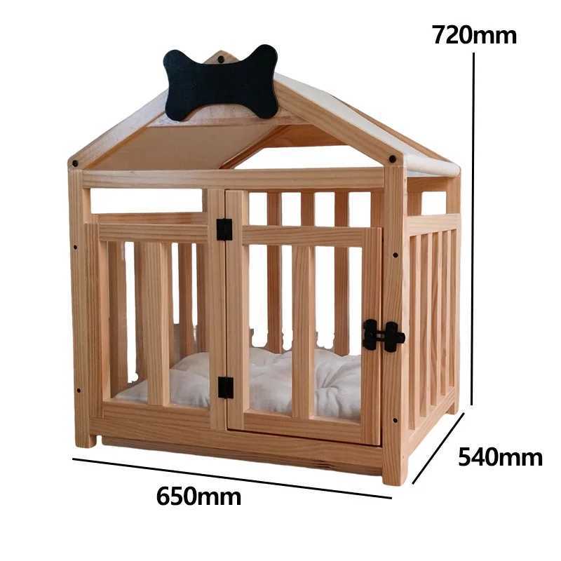 Luxury Dog Nest Wooden House Indoor Small Dog House Detachable and Washable Cat Nest Dog House Warm and Comfortable Large Space Pet Bed X250412