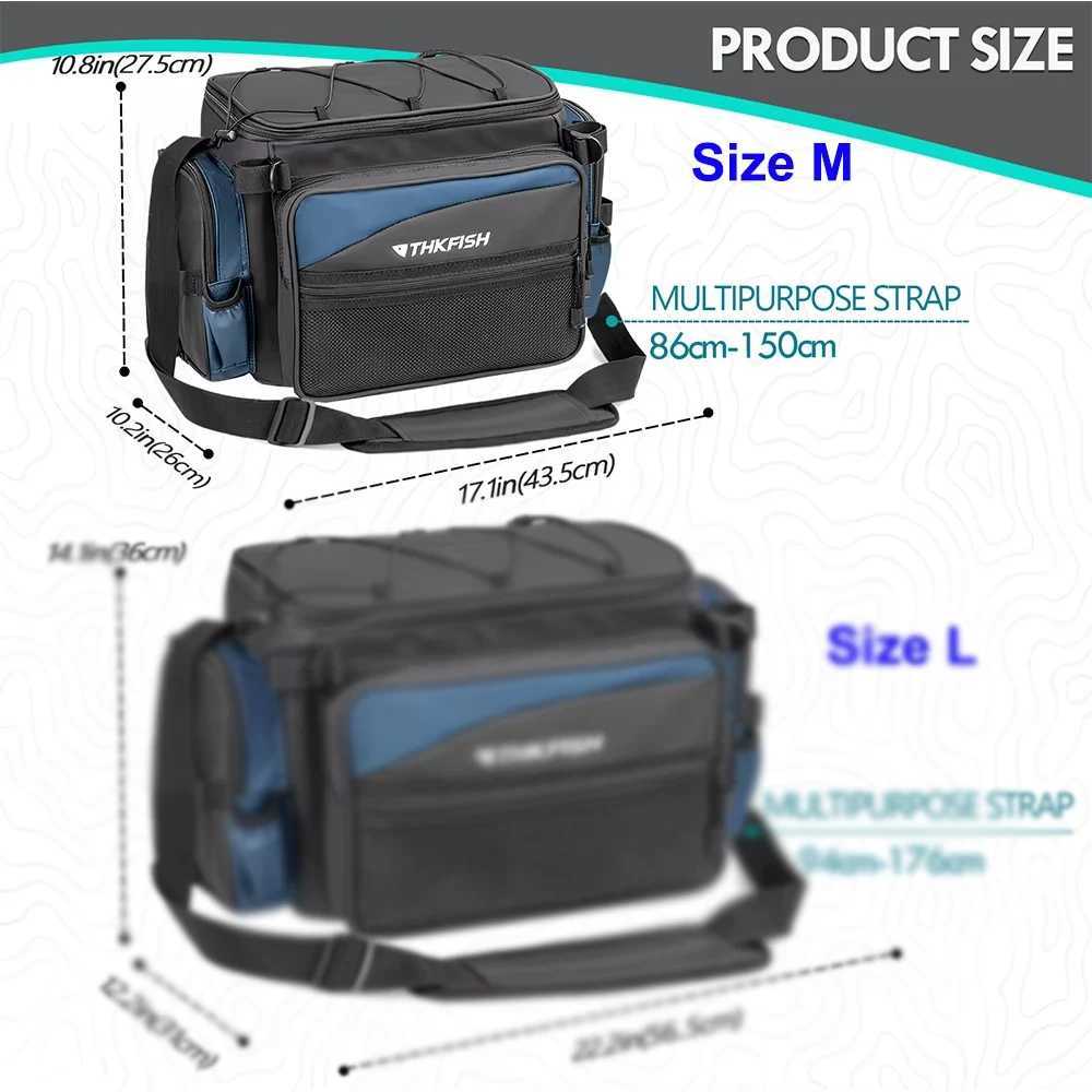 Fishing Tackle Bag PVC Waterproof Fishing One Shoulder Bags Packs Multifunctional Fishing Lures Storage Bags Z250411