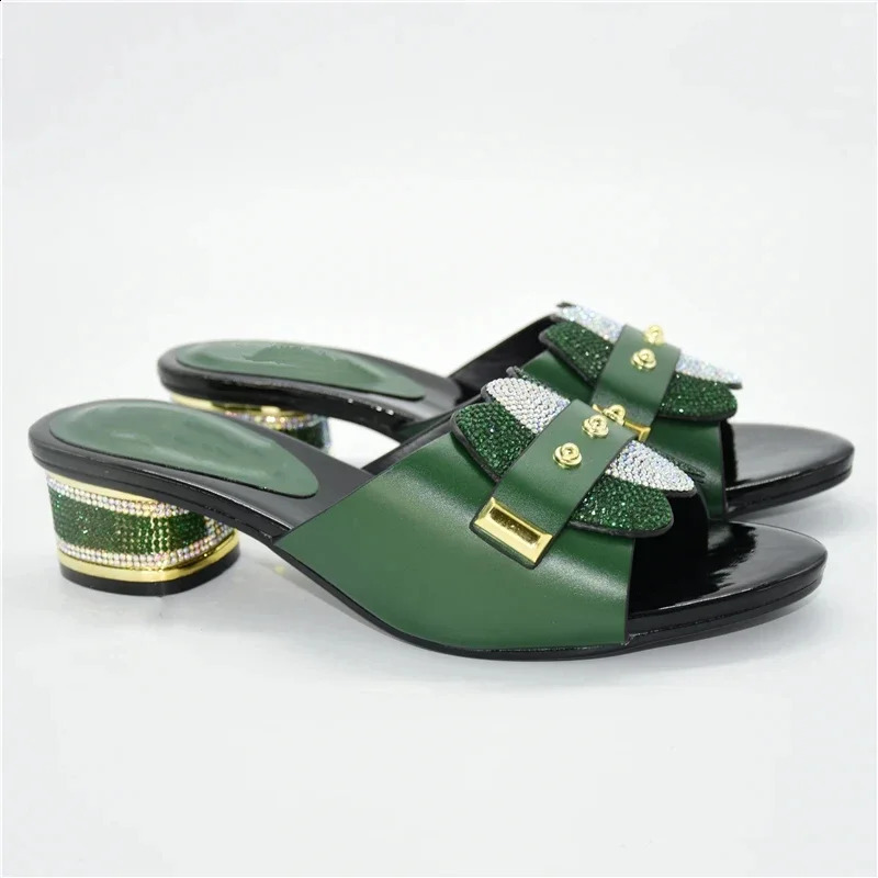Arrivals Nigeria Womens Shoes Party Pump High Heels Fashion Womens Summer Fall Non-slip Rhinestone Shoes Square Toe Shoes 250402