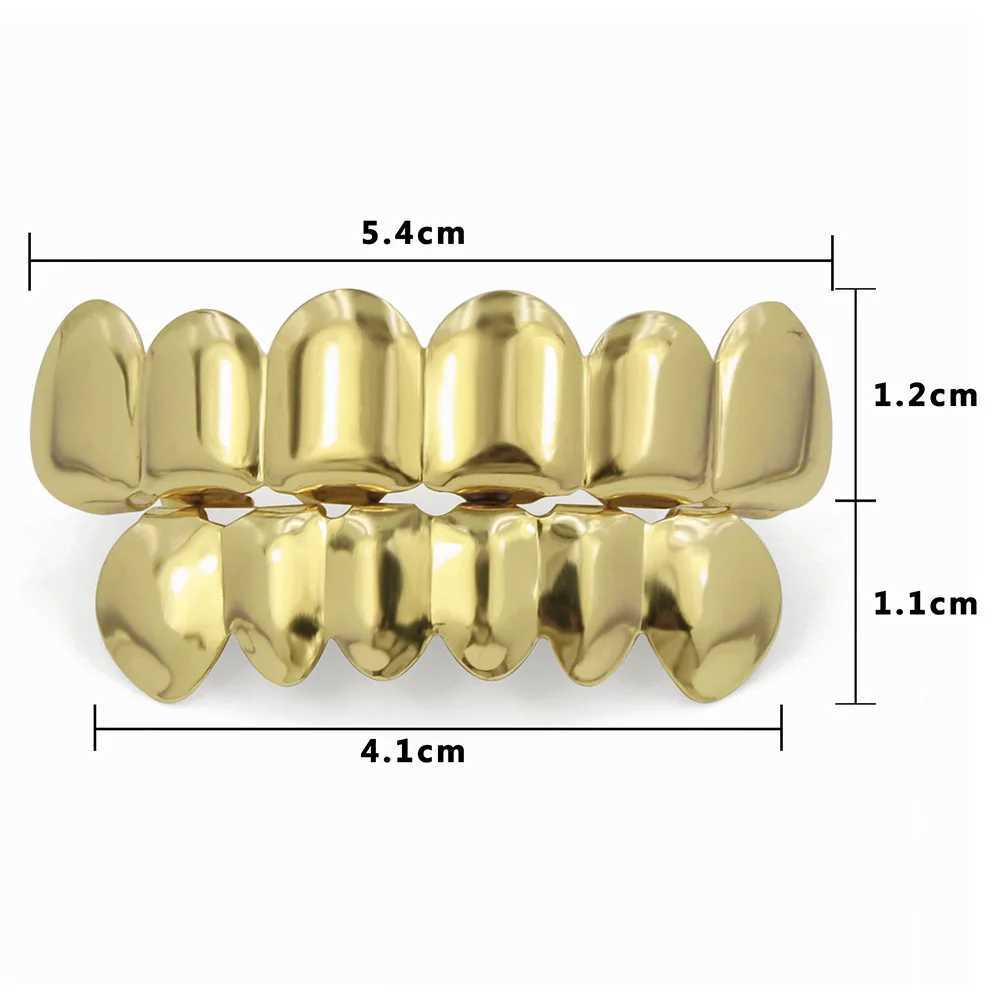 TOPGRILLZ New Gold Plated Silver Plated HIP HOP Tooth Rings Upper and Lower Vampire Tooth Rings Silicone Tooth Ring Cap Set W250412