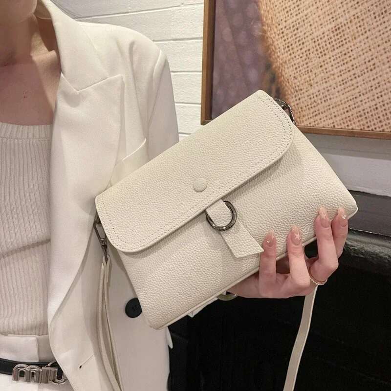 Designer Bag Women's Genuine Leather Underarm Square Handbag Solid Versatile Real Cowhide Multi Compartment Single Shoulder Bag