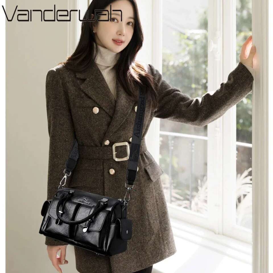 Capacity Leopard Print Ladies Handbags Versatile Messenger High Quality Women's Shoulder Ladies'hand Bags