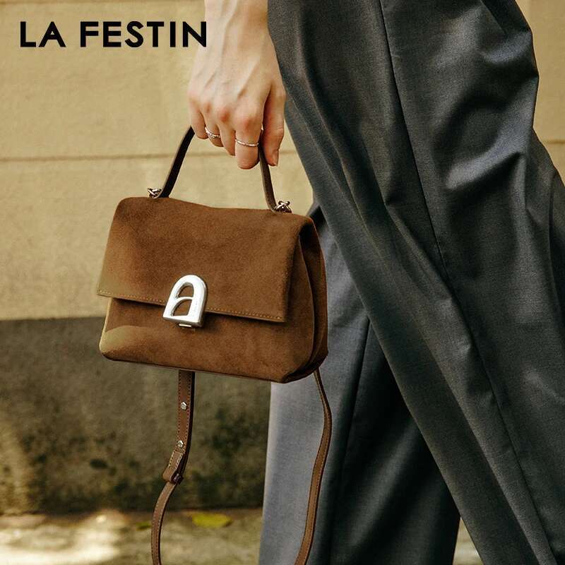 LA FESTIN Original For Women 2024 Handbags Suede Designer Bag Shoulder Crossbody Autumn And Winter Bags