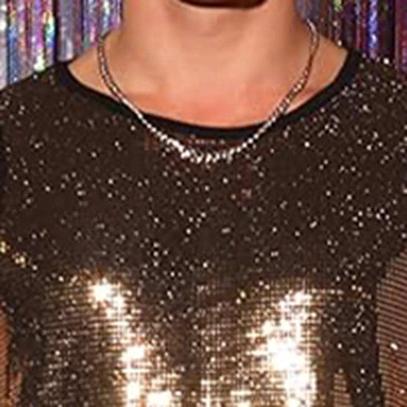 Stylish Sparkly Simple T Shirt Sleeveless Vest Stage Performance Clothing Summer Tank Tops Male T-Shirt Casual Vest Tank Top 250407
