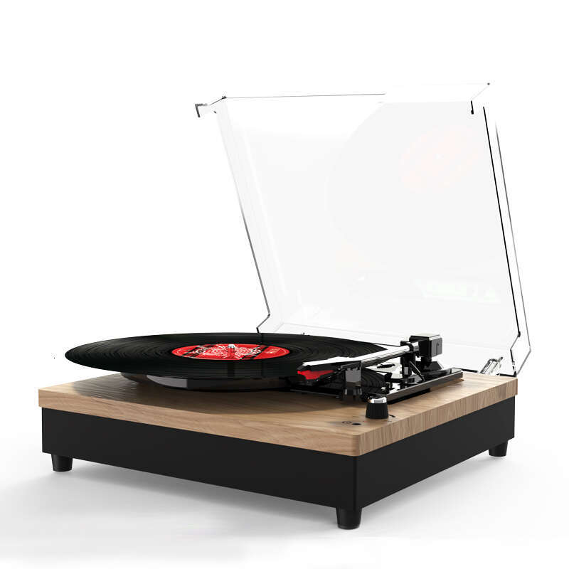 E200 , Turntable, Record Player with 2 Stereo Speakers, Wireless 3-Speed 33/45/78RPM, Support Headphone Jack/USB/AUX-IN/RCA-Out