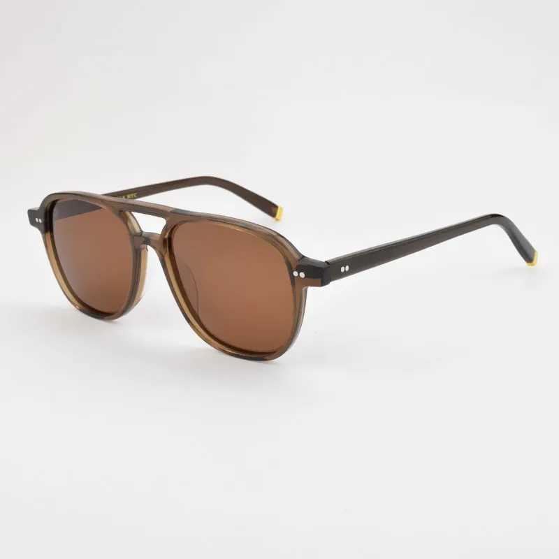 TAG Hezekiah Retro Double Bridges Square Sunglasses Women Shades UV400 Fashion Brand Designer Rivets Men Sun Glasse 2024 Z250411