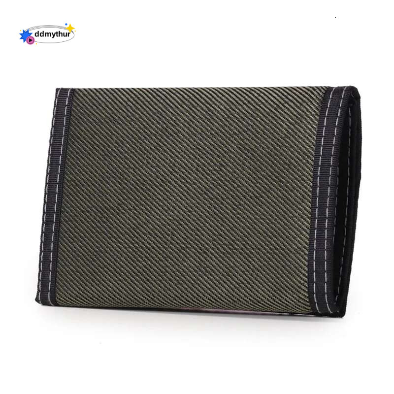 Canvas Short Trifold Men's Boys Wallets Purse with Coin Pocket Fashion Students Leisure Money Folder ddmythur