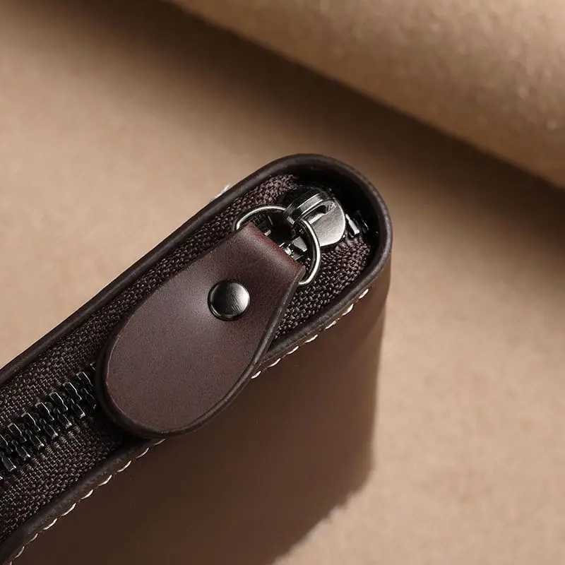 PU leather card clip small wallet for womens business bank card bag for mens coin bag solid color zipper wallet Z250411