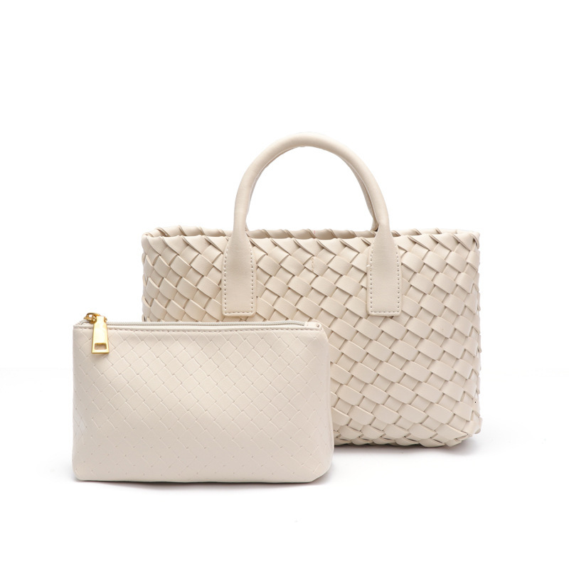 Hand woven bag Women's fashion PU leather letter bag Designer crossbody shoulder handbag