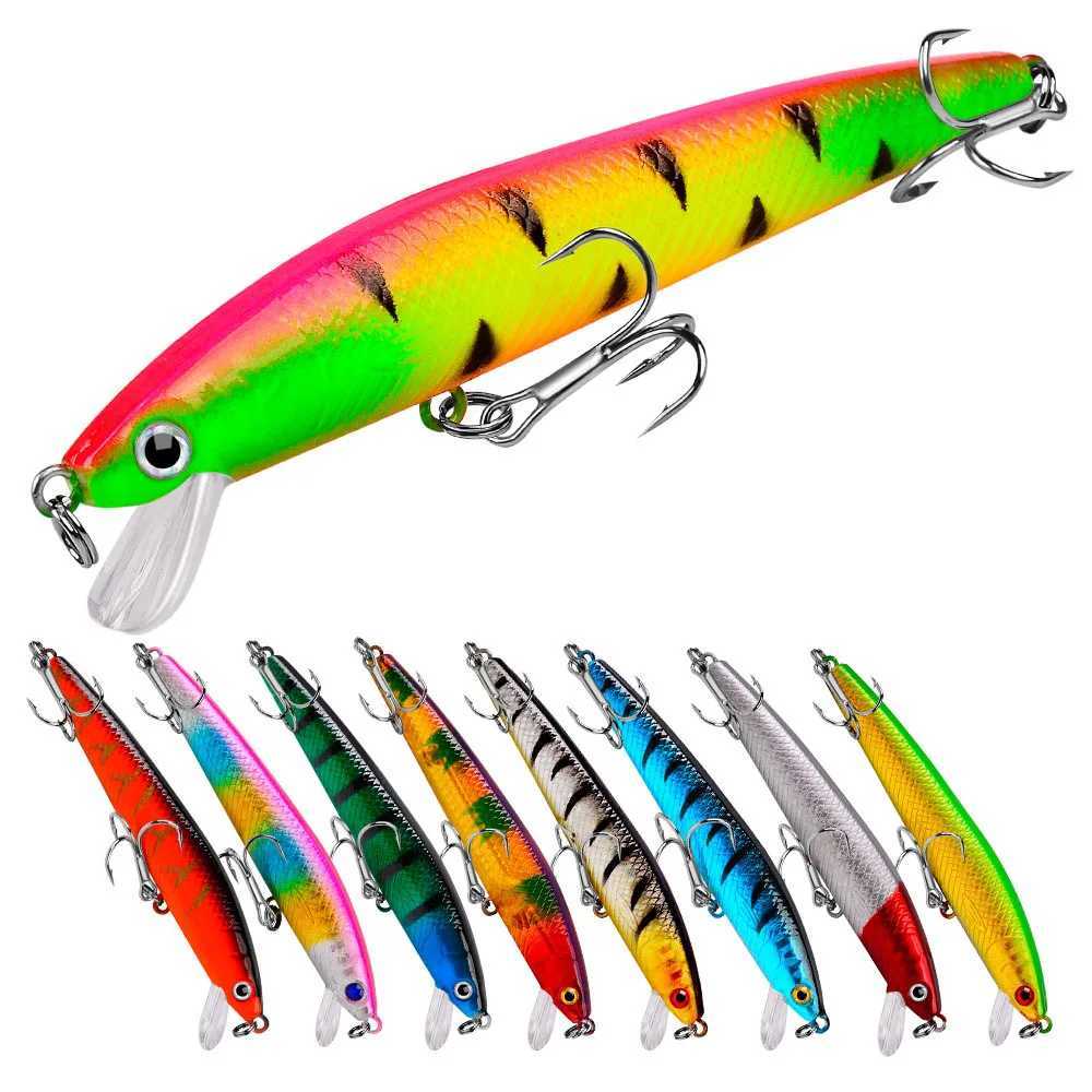 8.5g/Sinking Minnow Lure UV Color Rattling Lifelike Hard Bait Freshwater Saltwater Bass Perch Fishing Trolling Crankbait Z250411