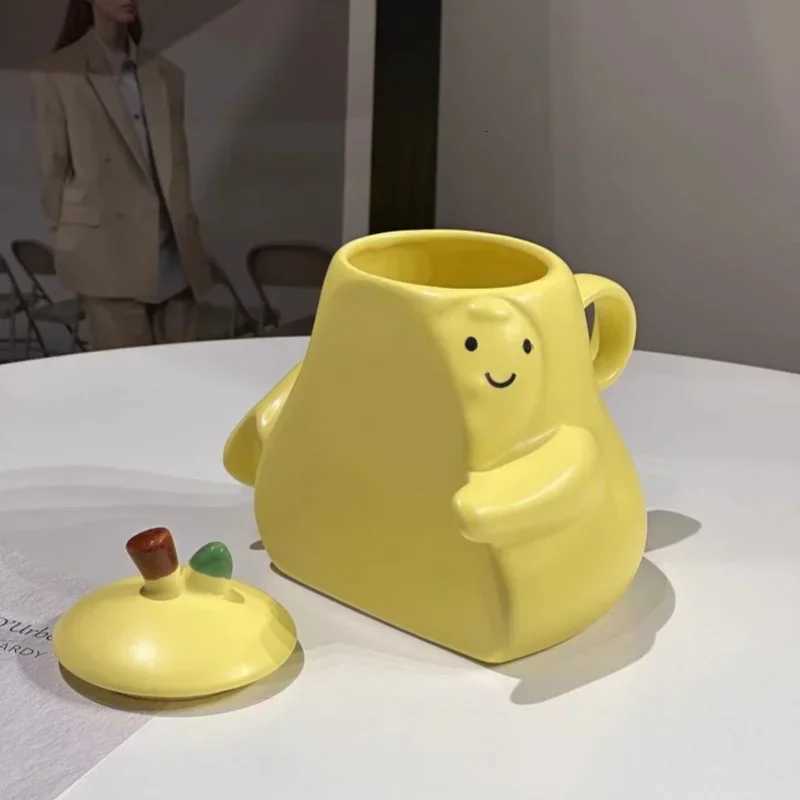 Christmas Couples Mugs Ceramic Pear Shape Anti-scald Mug Never To Be Separated Hugging Pear Milk Water Cups Xmas Valentines Day Gifts Y251112