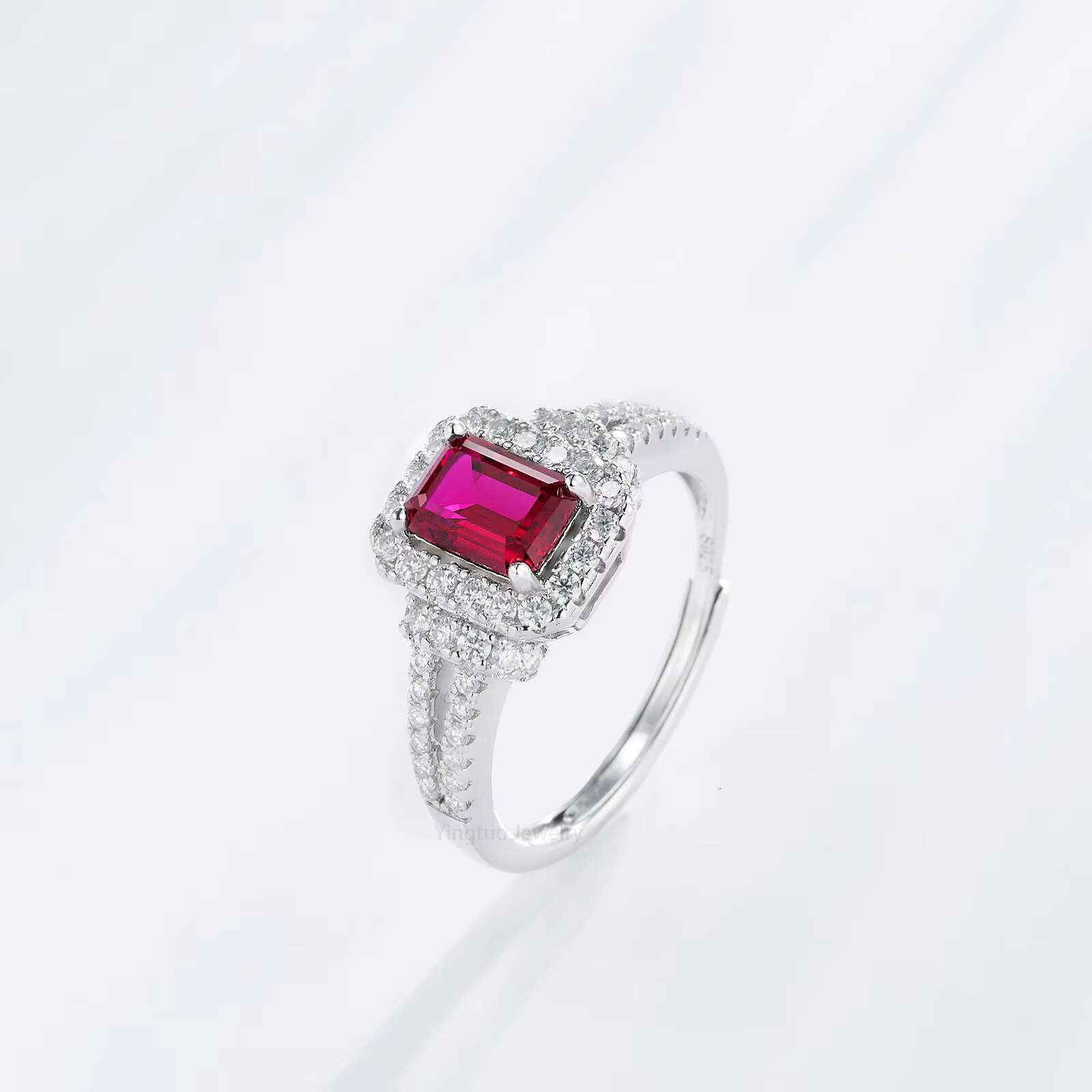 Wholesale Price Fancy Color 925 Silver Moissanite Jewelry Luxury Style Ring With GRA Certificate