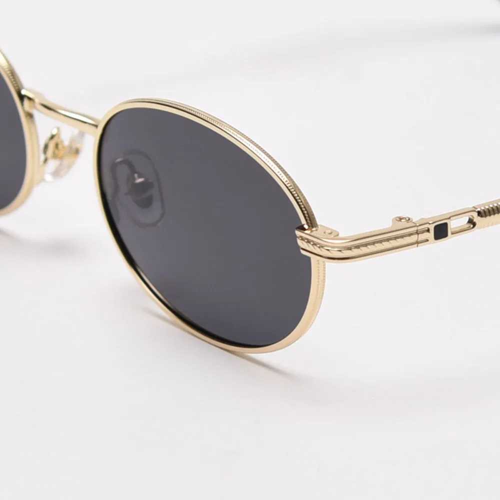 Peekaboo retro oval glasses men uv400 high quality gold small sunglasses women metal 2021 yellow red hot-selling Z250411