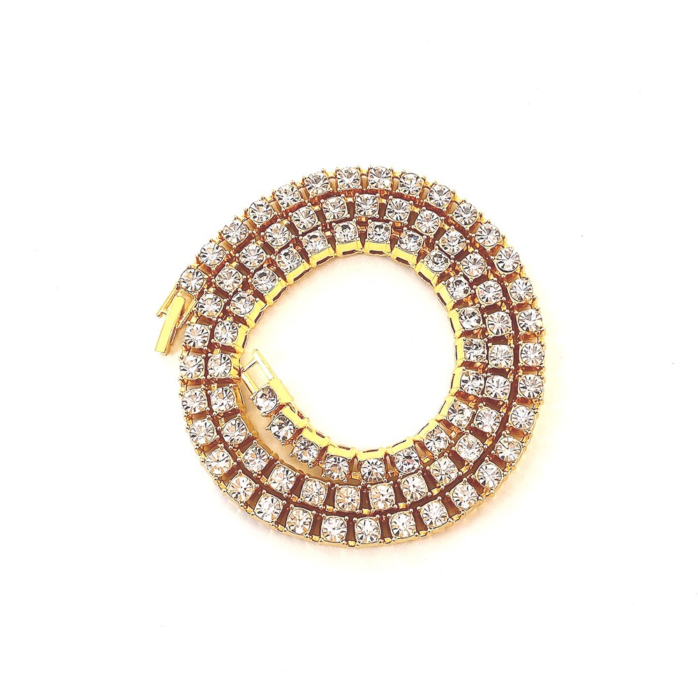 Hip Hop Inspired Moissanite Tennis Necklace with Durable Chain Perfect for Both Genders