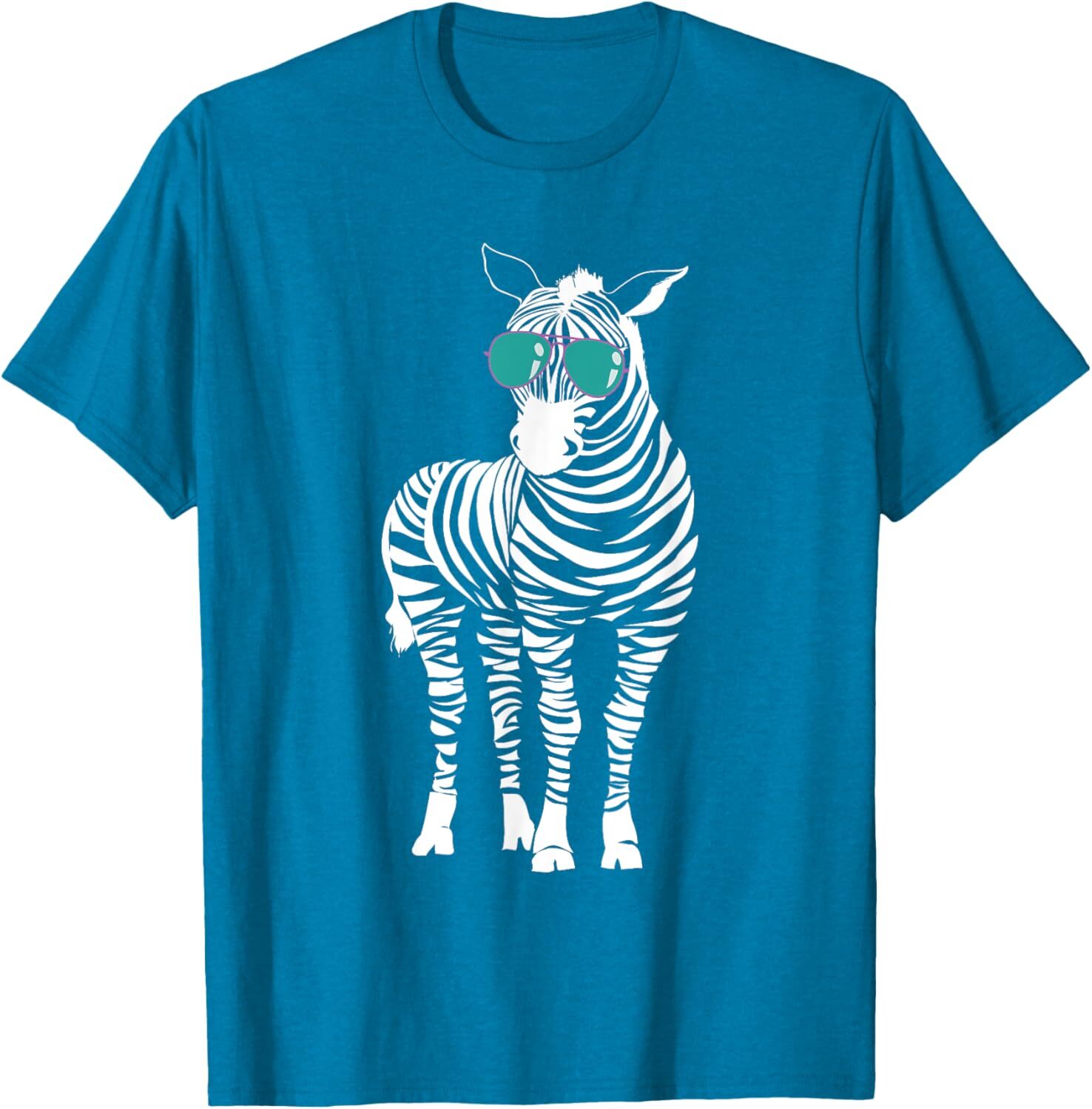 T shirt for Mens Cool Sunglasses Zebra - Zookeeper Wildlife Animal Lover Graphic Tee Casual Tops Clothes Short sleeve