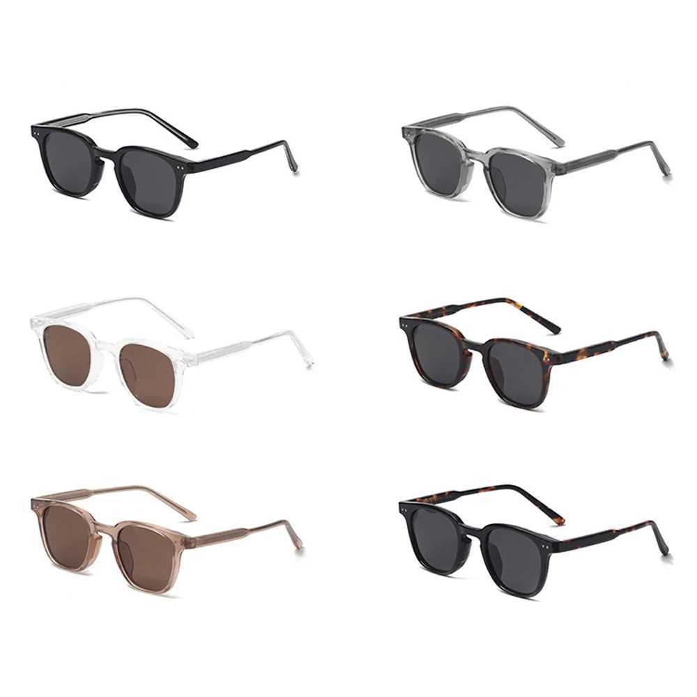 Kachawoo square sunglasses men polarized tr90 frame rivet brown black sun glasses for women birthday gifts high quality handmade Z250411
