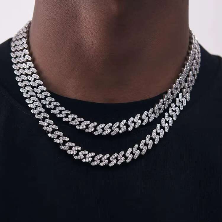 Sale 6mm Single Row Vvs Diamond Chain S925 Silver GRA Moissanite Cuban Link Necklaces Bracelets Women Man Fine Jewelry