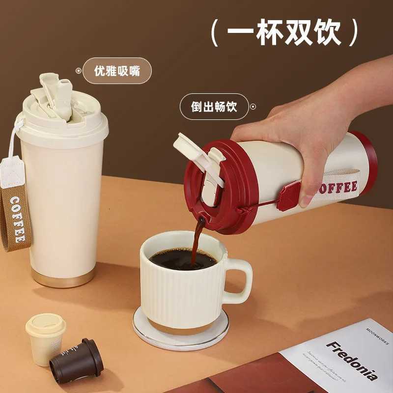 Christmas Christmas thermos cup 316 stainless steel lily of the valley coffee cup cartoon Christmas holiday gift Y251112