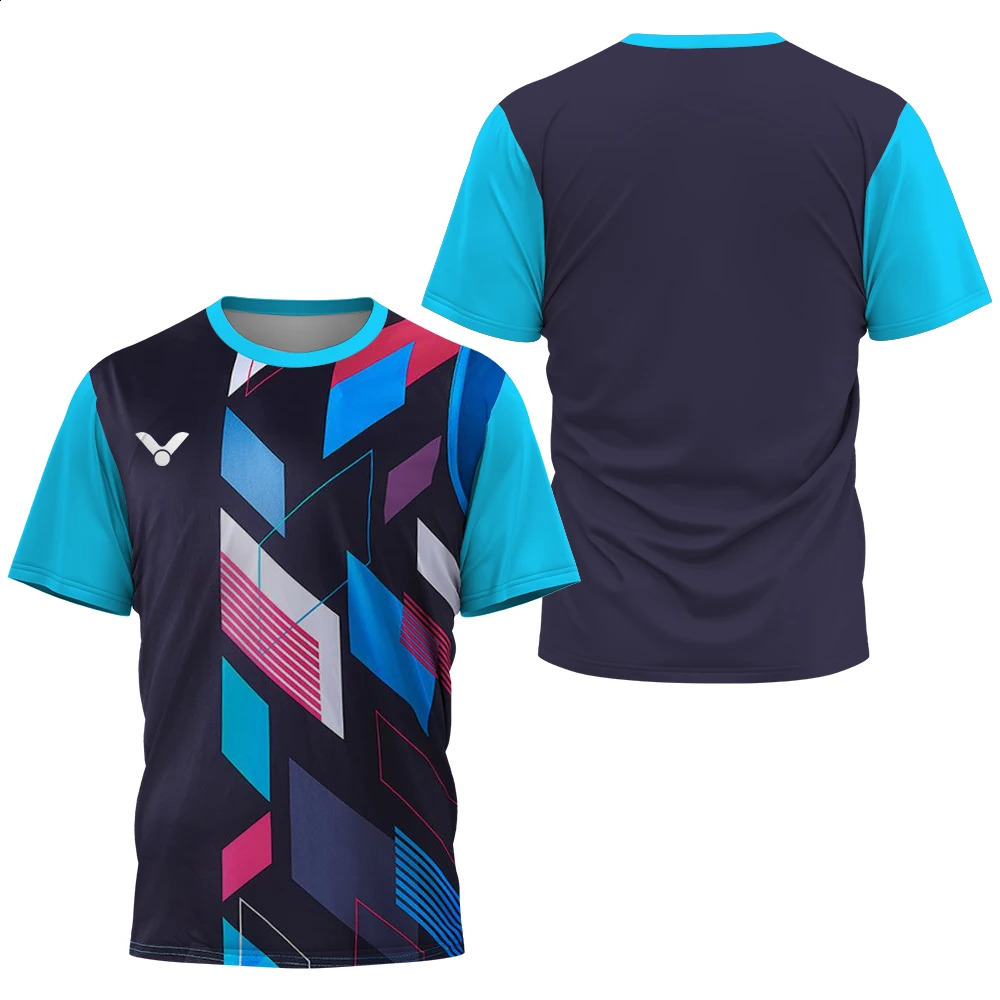 Mens T-shirt Table Tennis and Badminton Training Set Summer Daily Sports Shirt Breathable Short Sleeve Top 250411