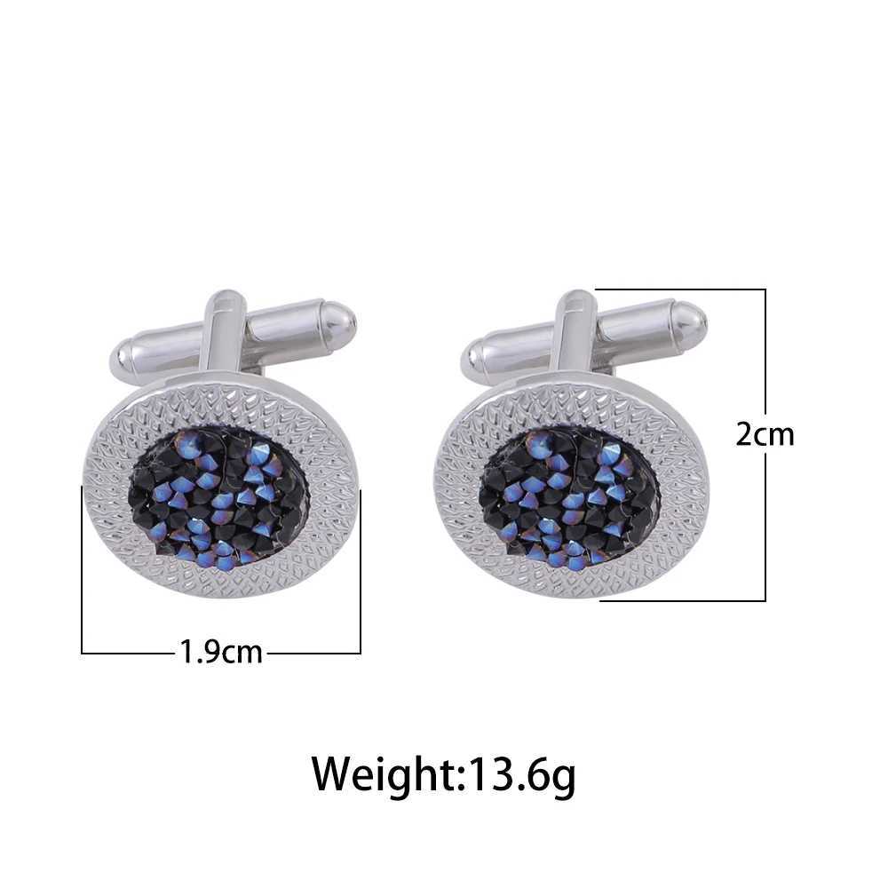 New wholesale studs artificial gemstones rainbow round threads cufflinks jewelry accessories mens cufflinksT250412