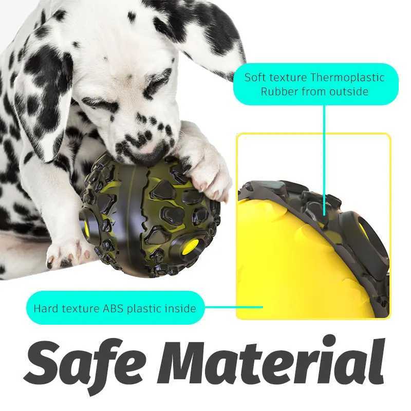 Natural dog chewing toy teeth cleaning pet rubber ball rolling interactive squeezing chewing small medium and large dog activity game Z250412