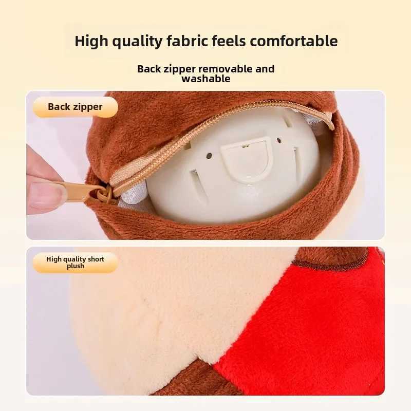 High Quality New dog toy interactive electric plush jumping ball USB charging clown cartoon dog training toy pig pet product T2504012