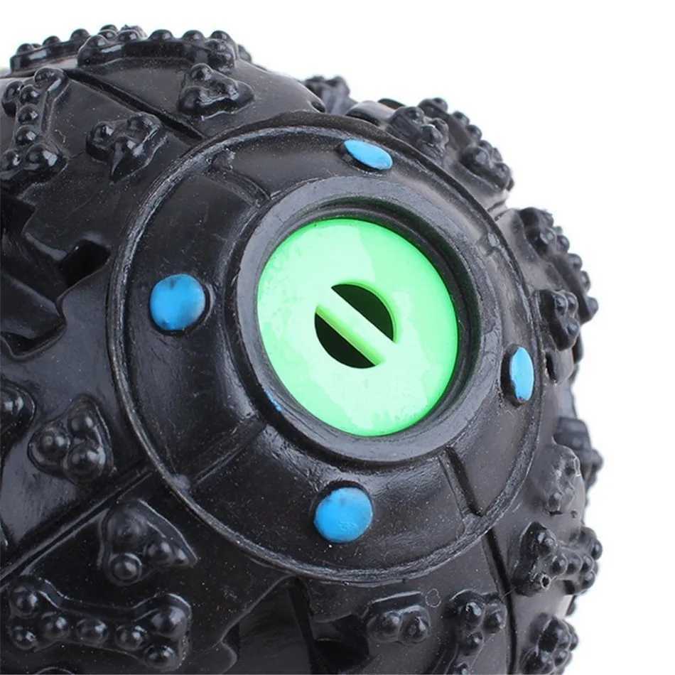 Black Square Ball Pet Food Drop Ball Pet Toy Dog Toy Sound Toy Squeezing Ball Round Z250412