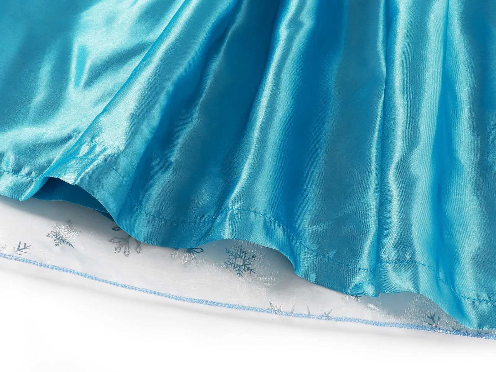 Disney Childrens Girl cosplay snow queen Elsa Cape costume childrens carnival party ball dress costume childrens costume Elsa princess dressXJ250411