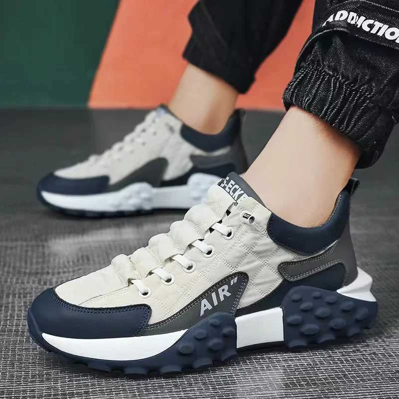 Mens new autumn casual shoes fashionable thick soled breathable sports shoes outdoor casual comfortable running shoes W250412