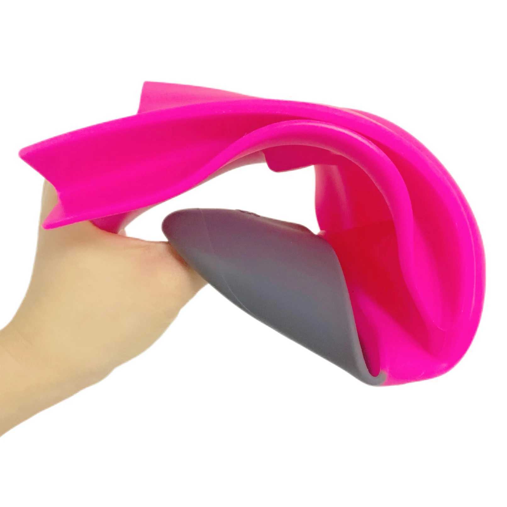 Adult professional swimming training fin flexible silicone flip diving fin rubber inflatable water sports beach shoesY250412