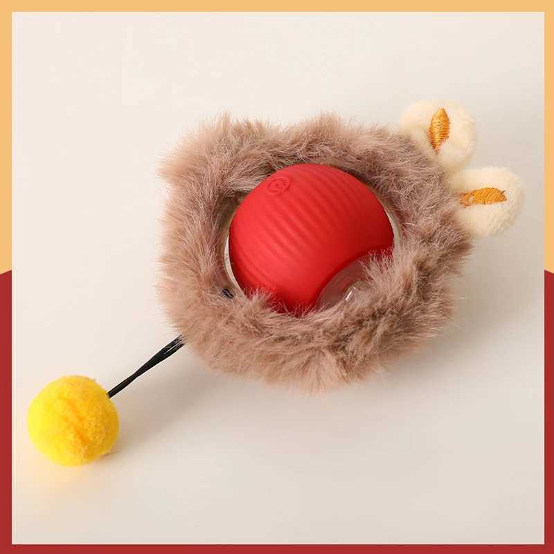Intelligent interactive cat toy ball fast rolling pocket hiding and finding cat toys sports activation interactive cat toy indoor Y250412