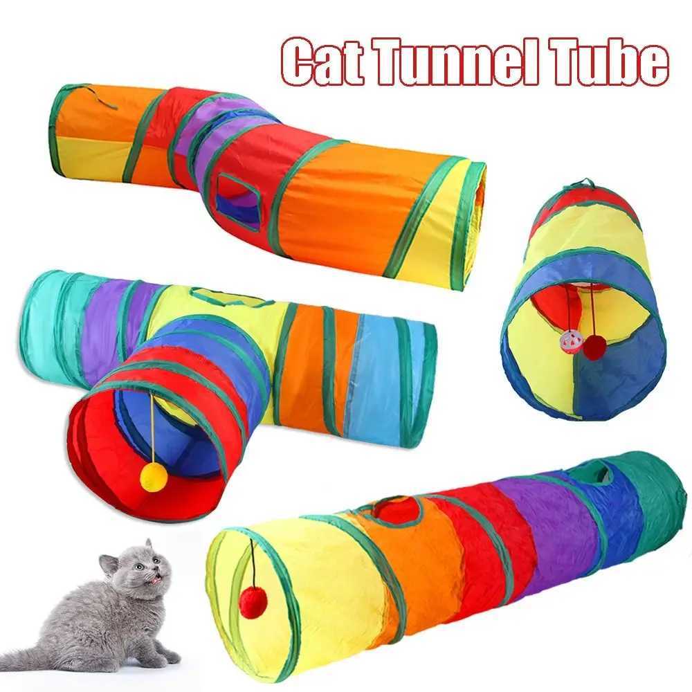 Pet Supplies Cat Play Tunnel Foldable Hamster House Tunnel Pet Gebier Mouse Small Animal Y250412