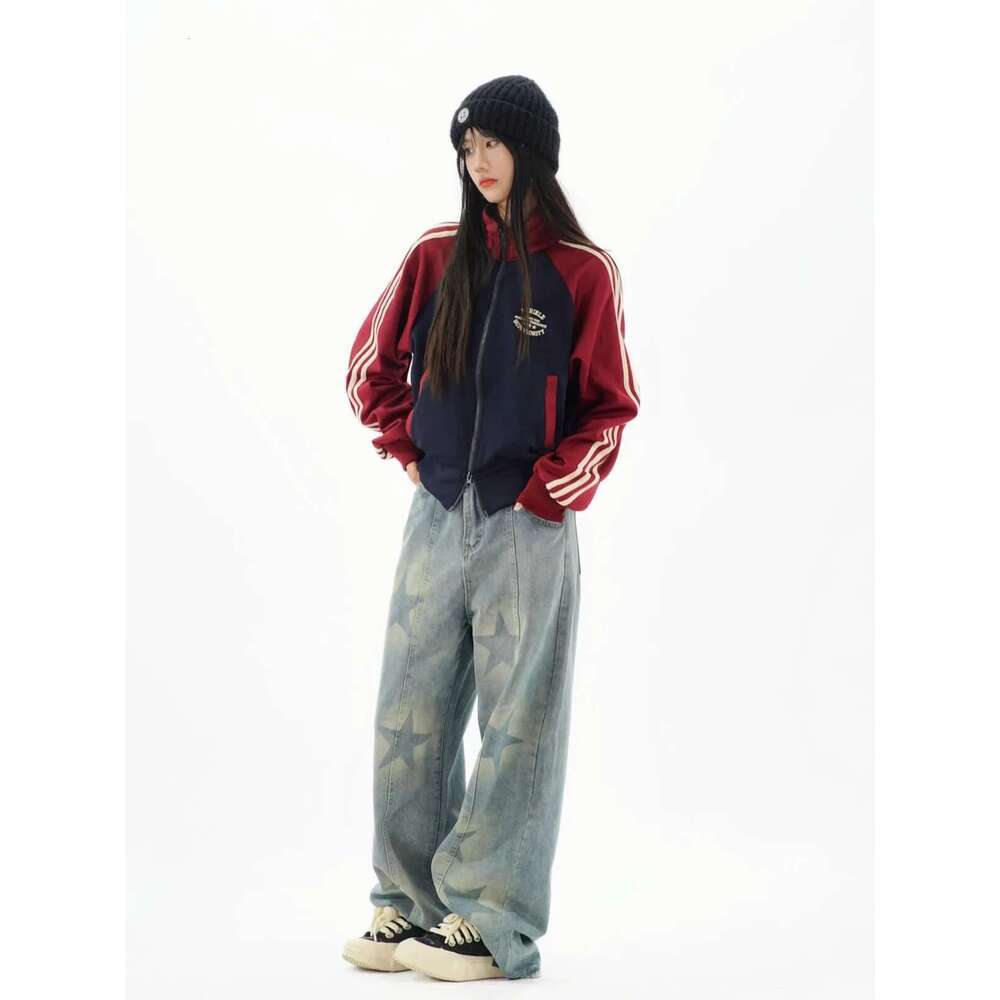 Designer Clothes Autumn 2025 New Casual Versatile Loose-Fit Slimming Zip-Up Jacket American Vintage Camouflage Hooded Sweatshirt Women's