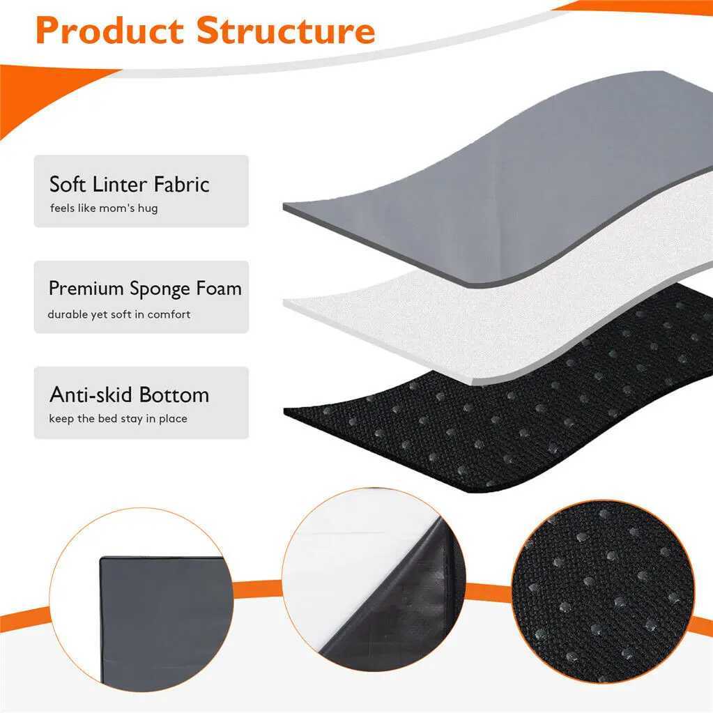 M L XL 2XL Dog Bed Giant Pet Orthopedic Bed Memory foam Base Flat noodles Matte Mat with Washable Cover Waterproof X250412