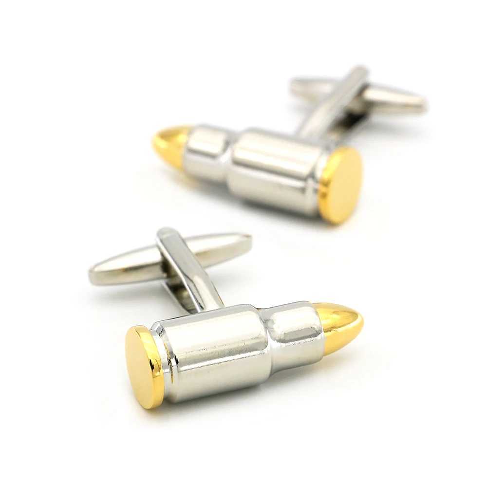Bullet cufflinks Bronze ammunition design High quality brass material Mens cufflinksT250412