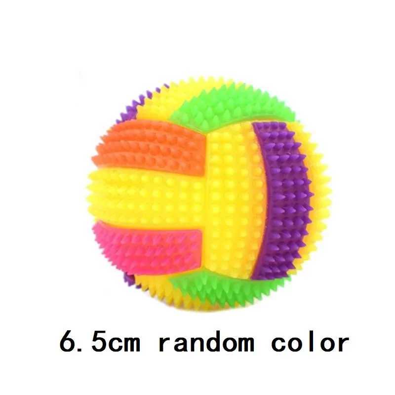 High Quality Luminous elastic activation sound ball toy massage ball with whistle dog chewing bouncing ball football luminous childrens pet toy T25040