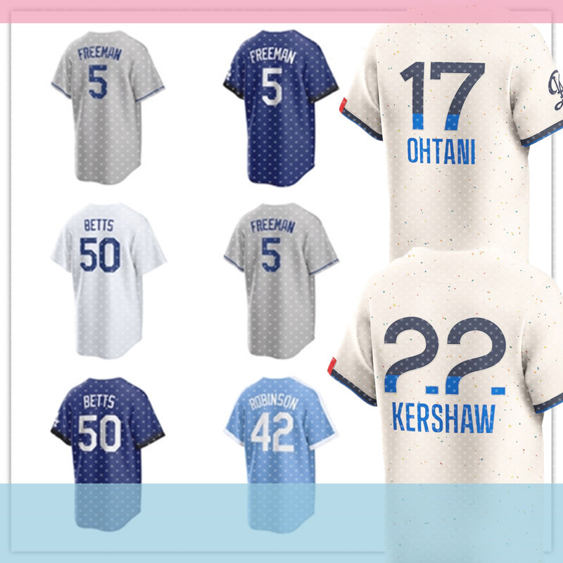 Dodgers Jersey Baseball Jackie Robinson Fernando Valenzuela Shohei Ohtani Mookie Betts Freddie Freeman Yoshinobu Yamamoto Teoscar Hernandez Enrique Will Smith
