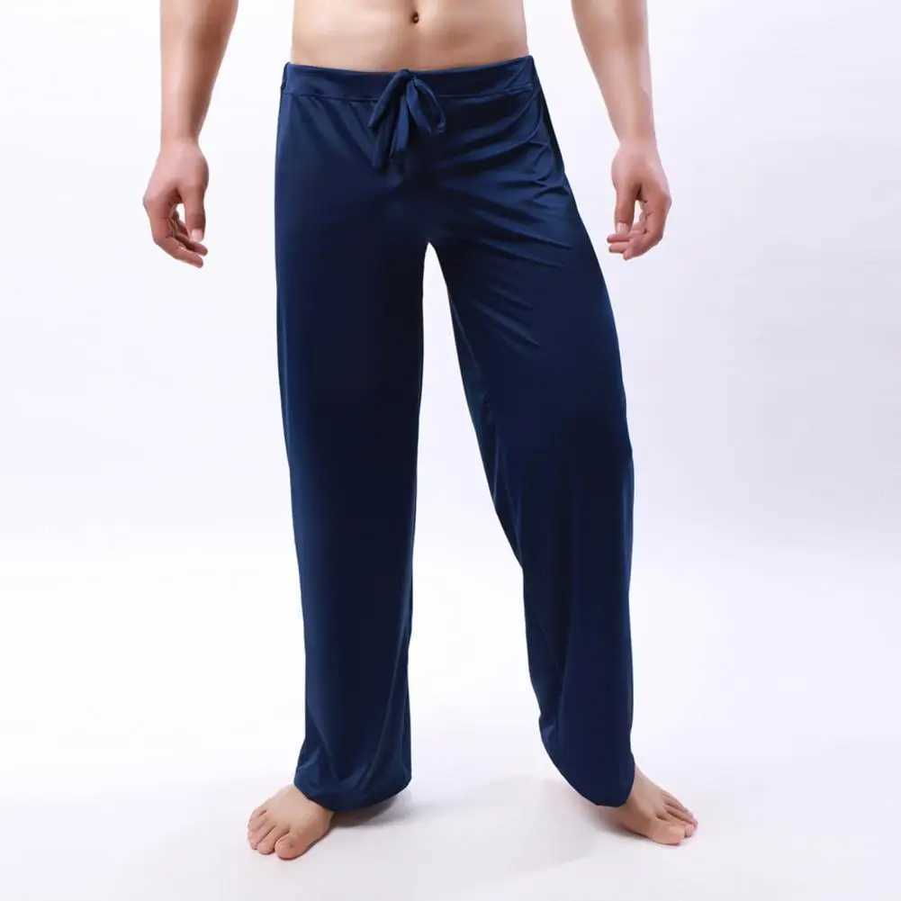 Mens yoga pants solid color elastic waistband low waist Trouser fitness training jogger loose and relaxed beach casual sports pants W250411