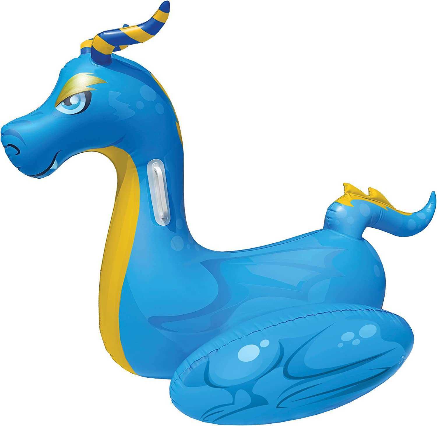 PVC material inflatable floating raft new inflatable blue floating raft dragon mount adult and childrens water lounge chair J250412