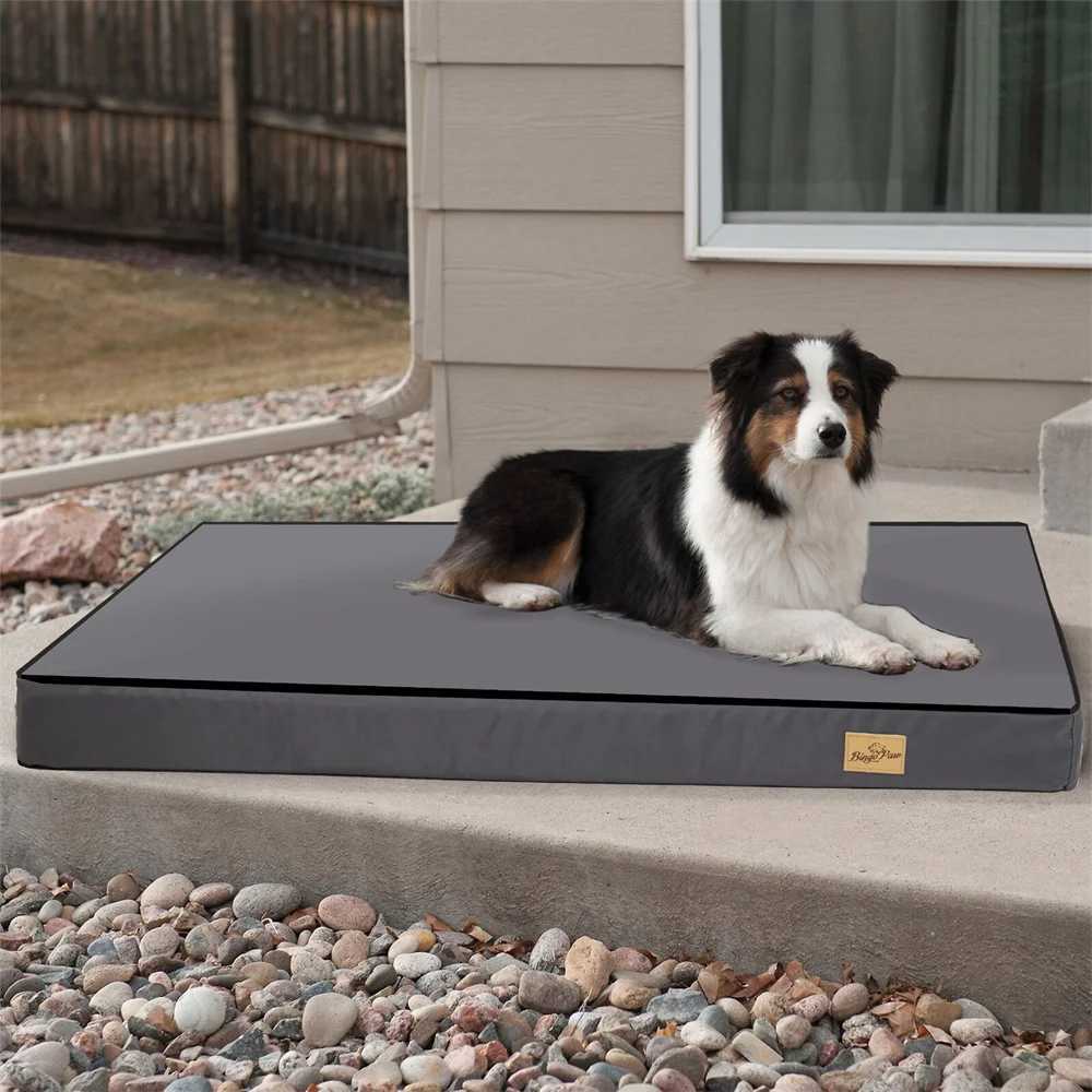 Large orthodontic dog bed waterproof pad Pet pad 2-in-1 pet dog Flat noodles box bed indoor and outdoor with removable and washable cover X250412